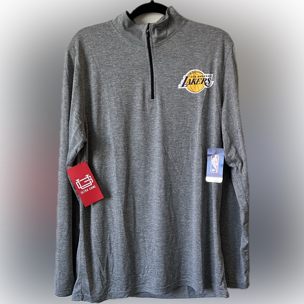 Los Angeles Lakers NBA Ultra Game 1/4 Zip Long Sleeve Pullover Size Large